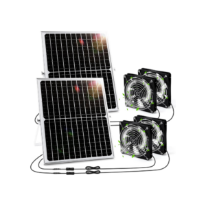 2-Sets 25W Solar Dual Fan Kit