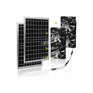 2-Pack High Speed DC Solar Panel Fan Kit