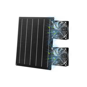 20W Solar Powered Dual IP65 Waterproof Fans