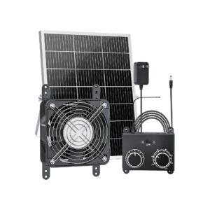 25W Metal Solar Powered Exhaust Fan With Thermostat